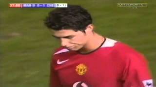 Cristiano Ronaldo v Chelsea Home Carling Cup 2 Leg 2004 05 [upl. by Adnawaj]