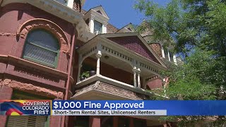 Denver City Council Approves 1000 Fines for Illegal Airbnb or VRBO Transactions [upl. by Arrac626]