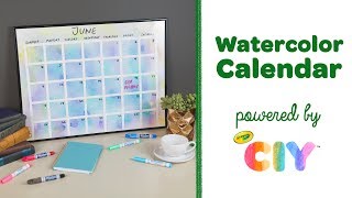 DIY Crayola Watercolor Calendar  Crayola CIY Create It Yourself [upl. by Holton]