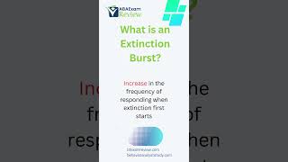 Extinction Burst  Lets Learn Applied Behavior Analysis in 60 seconds  bcba rbt abaexamreview [upl. by Anaitsirhc]