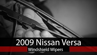 How to change Windshield Wipers 2009 Nissan Versa [upl. by Arrac]