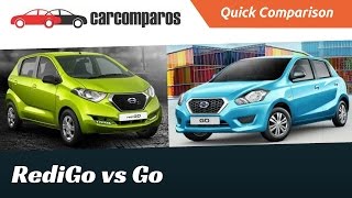 Datsun Redi Go vs Datsun Go Comparison Review [upl. by Glynis]