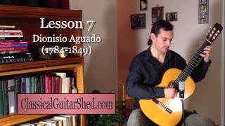 Lesson 7  Dionisio Aguado Bridges Level 1 guitar [upl. by Kali84]