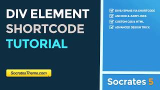 Div Element Shortcode For Any Tag Class or ID [upl. by Ecinnahs]