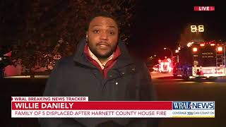 Family of 5 displaced after Harnett County house fire [upl. by Purse298]