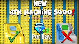 HARVESTING NEW ATM 3000 MACHINE INSANE PROFIT  Growtopia [upl. by Nila]