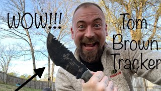 TOPS TOM Brown Tracker Knife A Different Review Snare Making [upl. by Okihcas]