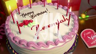 Happy Birthday Jeremiah  Birthday Cake with the Name Jeremiah on it [upl. by Ita166]