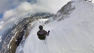 Tackling The Big Couloir During Low Light Conditions  Big Sky 2024 [upl. by Veedis44]