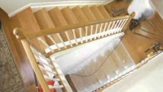 How to install wood on stairs  StareCasing Installation Training [upl. by Esemaj460]