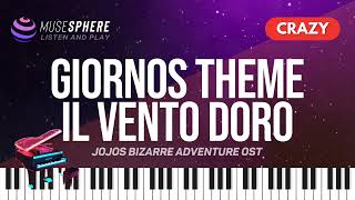 CRAZY Giornos Theme  il Vento Doro JoJos Bizarre Adventure Piano Sheet Music and Tutorials [upl. by Susanne]