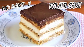 How to Make No Bake Chocolate Eclair Cake [upl. by Ornas630]