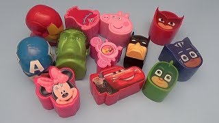 Surprise Egg Opening Memory Game for Kids Avengers Batman Disney PJ Masks Peppa Pig [upl. by Musetta]