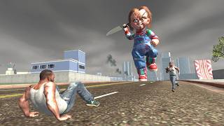 Franklin Fight Chucky Killer Doll in Indian Bike Driving 3D [upl. by Aura616]