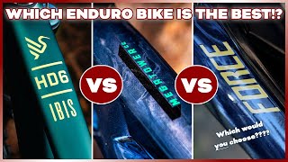 Ibis HD6 Santa Cruz Megatower V2 GT Force Enduro Bike Shootout [upl. by Hayyikaz]