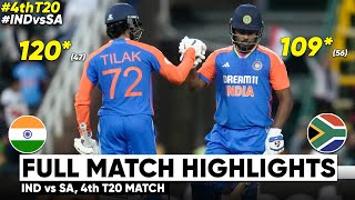 India vs South Africa 4th T20 Match Highlights 2024  India Innings Highlights Today 2831 [upl. by Zaller]