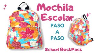 Como hacer una Mochila escolar paso a paso con moldes gratis para descargar en tamaño real PDF [upl. by Adnoel]