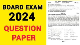 BOARD EXAMINATION 2024 ENGLISH QUESTION PAPER DISCUSSION [upl. by Teresina]