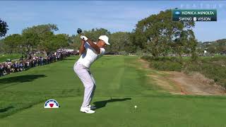 Tiger Woods slo mo swing on No 6 is analyzed at Farmers [upl. by Cerys]