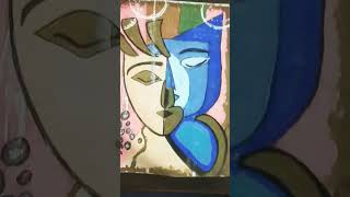 Picasso  Cubist  style painting rhythm shorts [upl. by Reifel998]