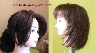 Cortes de pelo y Flequillos para cara redonda  Corte de pelo y Peinado [upl. by Ahseik527]