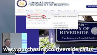 Online Vendor Training Series Part 1 of 4 quotDoing Business with Riverside Countyquot [upl. by Cinomod]