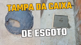 Pedreiro faz tampa de concreto para caixa de esgoto [upl. by Clerissa644]