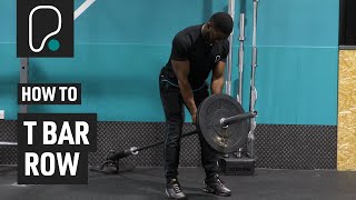 How To Do T Bar Rows Landmine Rows [upl. by Ariam303]