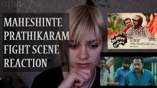 Maheshinte Prathikaram Fight Scene Reaction By Blond Girl [upl. by Yelmene537]