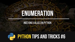 Enumeration  Python Tips and Tricks 6 [upl. by Katrina]