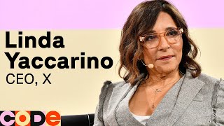 Linda Yaccarino defends Elon Musk X and herself at Code 2023 FULL INTERVIEW [upl. by Darryn58]