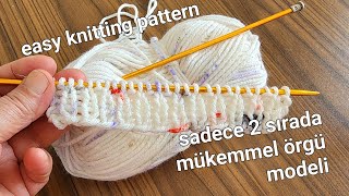 Kolay Ve Güzel Örgü Modeli✔️Easy And Beautiful Knitting Pattern✔️ Knitting Crochet [upl. by Elbring]