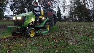 Even More Leaf PickUp John Deere 1025R and TKV 20 MCS [upl. by Eelak178]