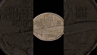 AUSTRALIAN 1 DOLLAR COIN SIR CHARLES KINGSFORD SMITH 1997 shorts shortvideo viralvideo coins [upl. by Jesse]