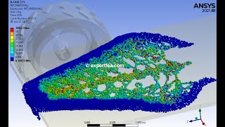 Aquaplaning hydroplaning simulation with SPH  ANSYS Explicit Dynamics 1st in the World [upl. by Kcinimod]