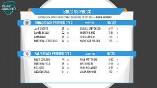 Broadbeach Premier Div 2 v Palm Beach Premier Div 2 [upl. by Hurlow]