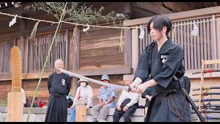 【4K】真剣（本物の日本刀）による居合演武。vol２ A quotTameshi Giriquot demonstration using a real Japanese sword [upl. by Eninahs]