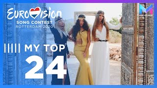 Eurovision 2020  MY TOP 24 so far amp comments  🇬🇷🇷🇴🇷🇸 [upl. by Abocaj456]