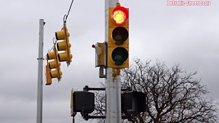 New Traffic Lights With Backplates Upgrade  W Chicago amp Jeffries Fwy [upl. by Janey266]