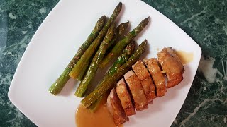 Duck breast with asparagus and sauce [upl. by Brechtel328]