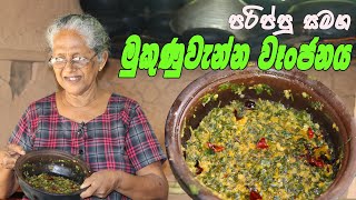 මුකුණුවැන්න වෑංජනය පරිප්පු සමග  Mukunuwenna curry with dhal  mukunuwenna wanjana aththammai mamai [upl. by Jaquenette]