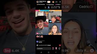 Tuckers tiktok live cont Cedricamp Joty joined in  100 they chat amp battle 231023 [upl. by Akerdal351]