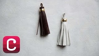 How to Make a Leather Tassel with Elke Bergeron I Creativebug [upl. by Cynthia]