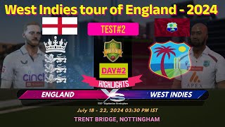 England v West Indies Test2 ENGLAND INNINGS 1 [upl. by Rinaldo]