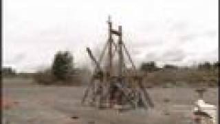 Giant trebuchet hurls a piano [upl. by Ettenauq]