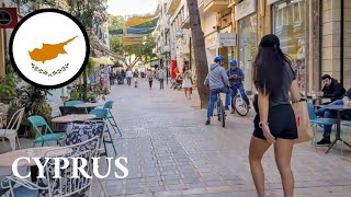 【60fps】Cyprus  walk tour across the city centre of Nicosia Λευκωσία [upl. by Frazier]