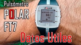 Pulsómetro Polar FT7Datos útiles [upl. by Eiveneg]