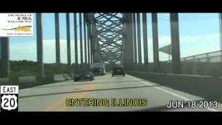 Dubuque IA to East Dubuque IL US20 Time Lapse Drive [upl. by Gerrald]