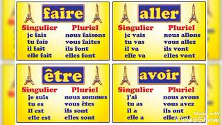 conjugaison le présent des verbes du 1er et 2ème et 3ème groupe avoir être et aller [upl. by Retrak895]