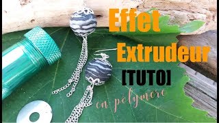 TUTO LEFFET EXTRUDEUR EN FIMO  CERNIT [upl. by Barboza]